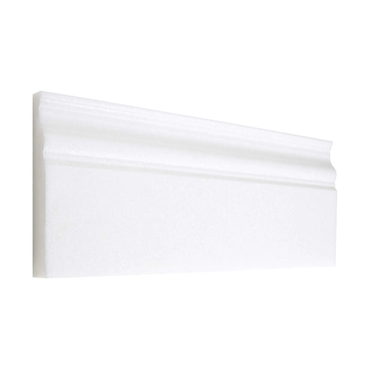 Thassos White Marble 4-3/4’’ X 12’’ Baseboard Trim Polished/Honed Baseboard