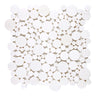 Thassos White Marble Bubbles Mosaic Polished/Honed Backsplash Tile