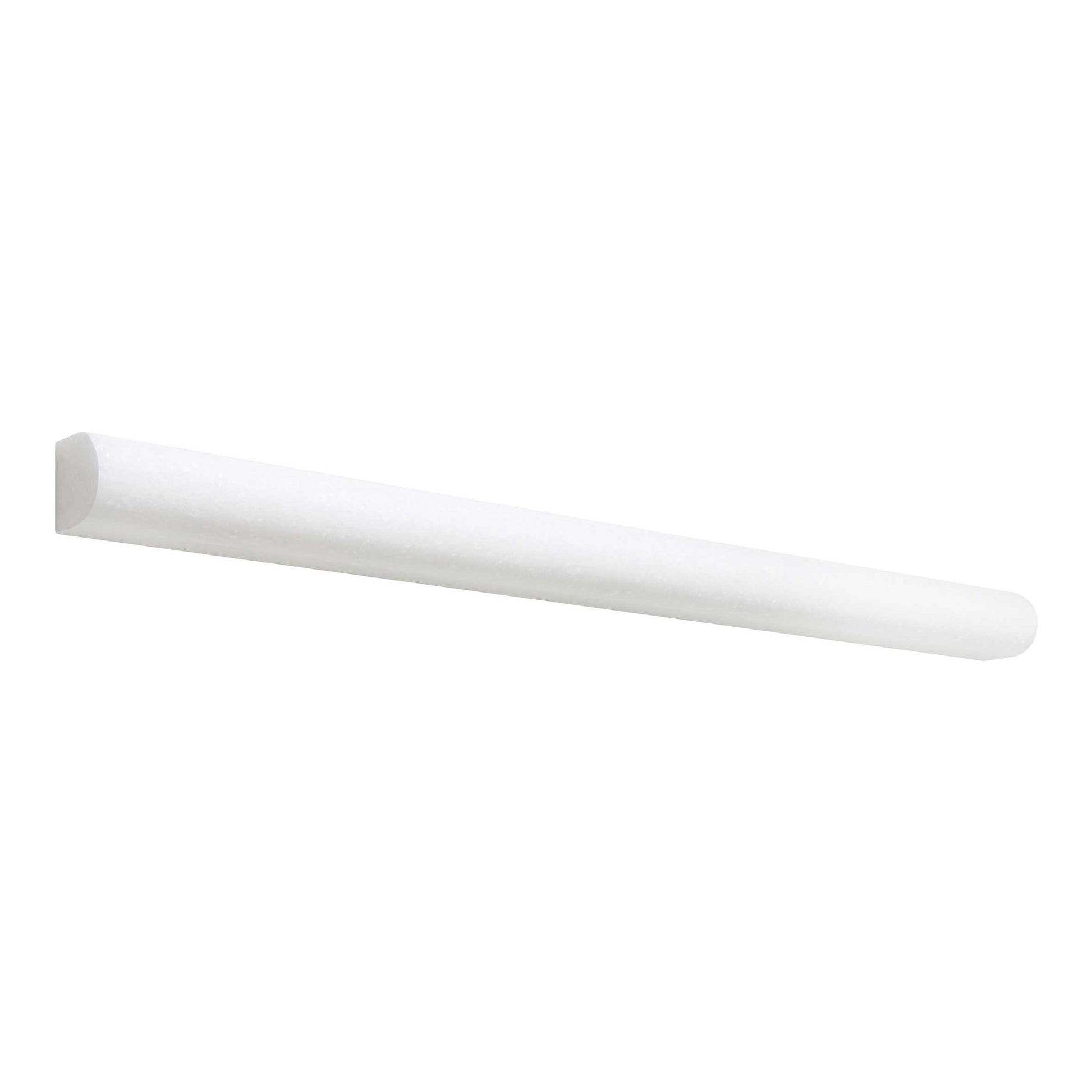 Thassos White Marble 3/4’’ X 12’’ Bullnose Liner Polished/Honed Liner