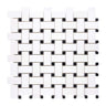 Thassos White Marble Basketweave Mosaic (w/ Black) Polished/Honed Backsplash Tile