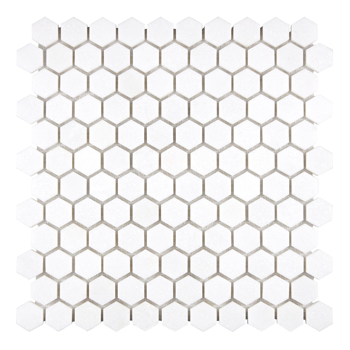 Thassos White Marble 1’’ X 1’’ Hexagon Mosaic Polished/Honed Backsplash Tile