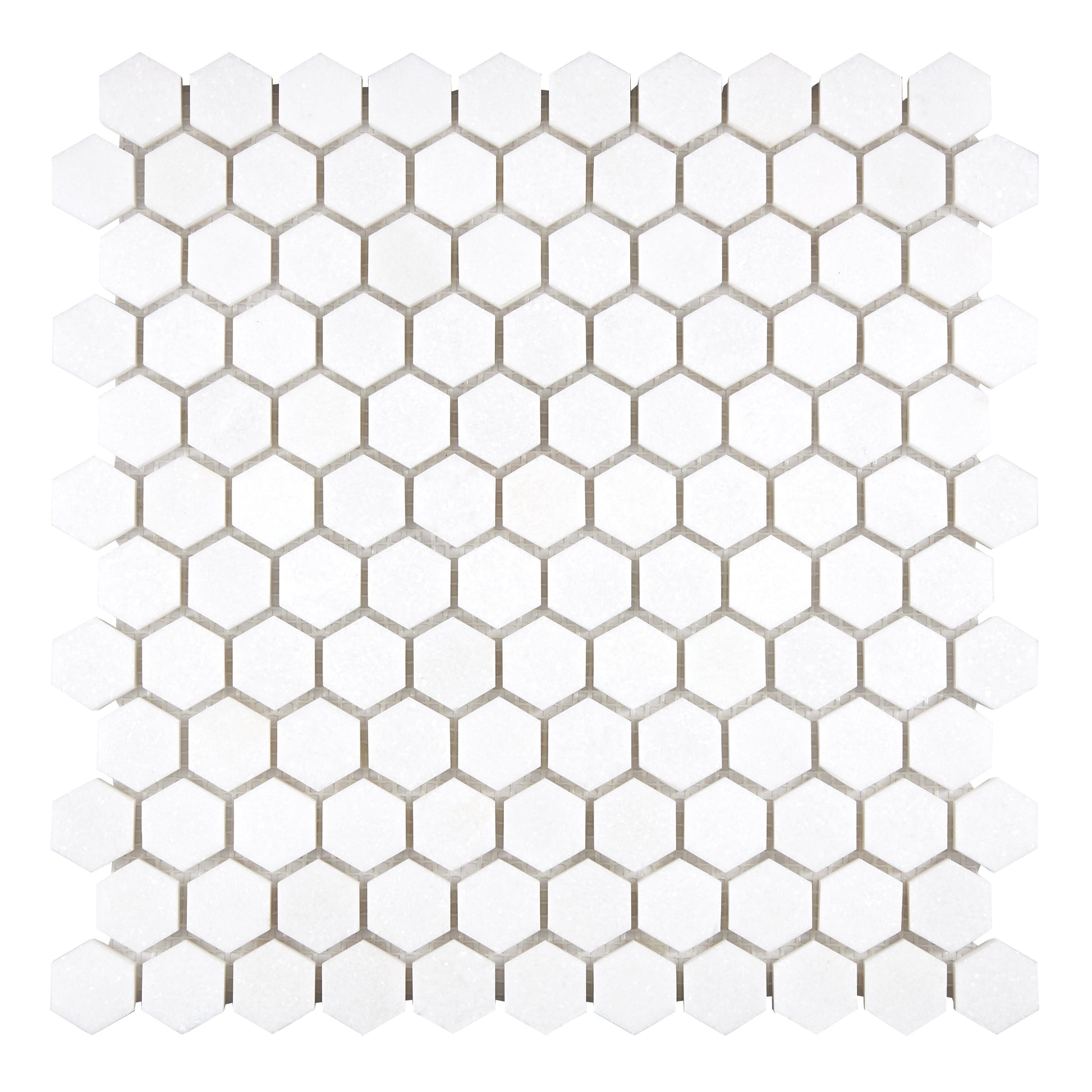 Thassos White Marble 1’’ X 1’’ Hexagon Mosaic Polished/Honed Backsplash Tile