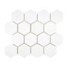 Thassos White Marble 3’’ X 3’’ Hexagon Mosaic Polished/Honed Backsplash Tile