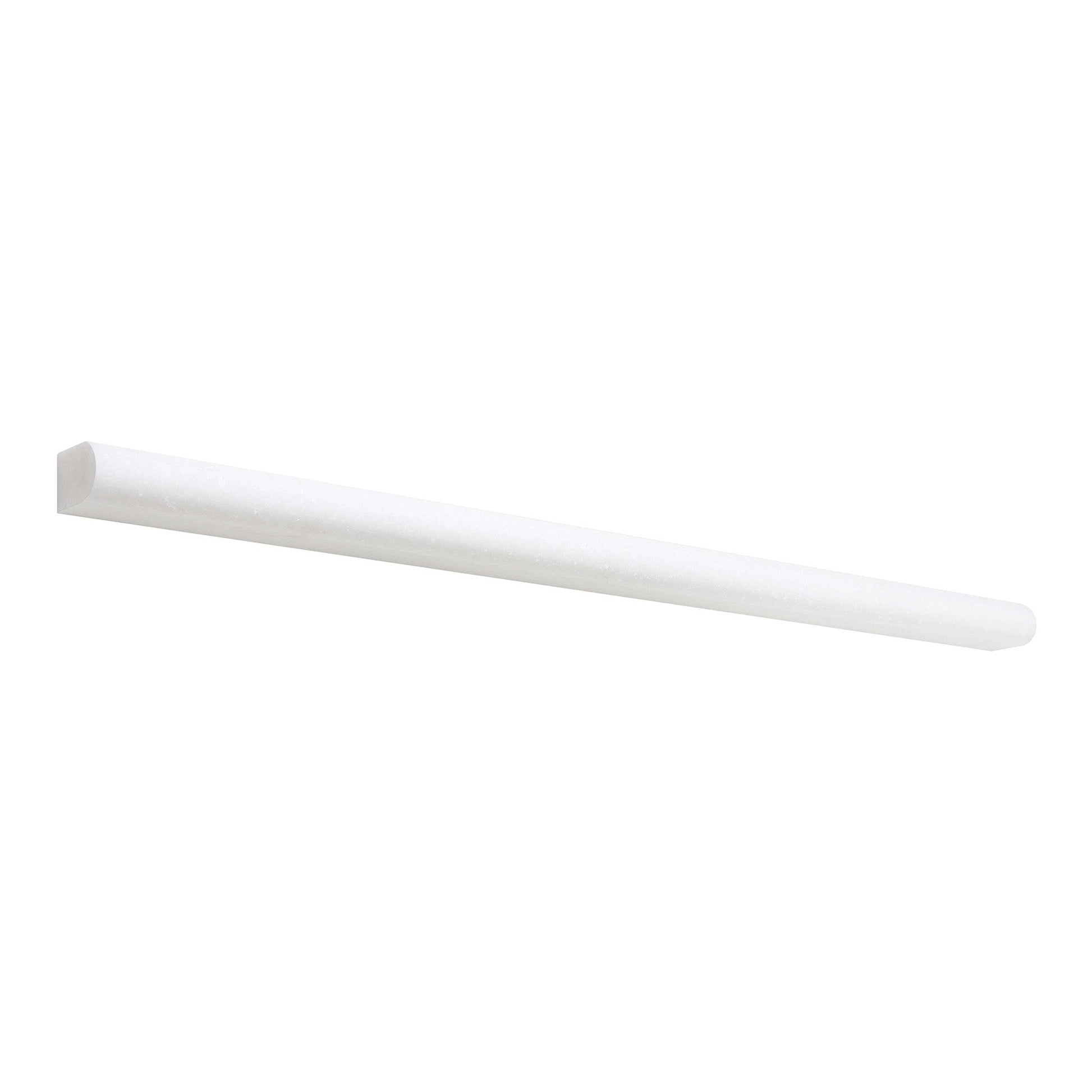 Thassos White Marble 1/2’’ X 12’’ Pencil Liner Polished/Honed Liner