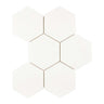 Thassos White Marble 5’’ X 5’’ Hexagon Mosaic Backsplash Tile