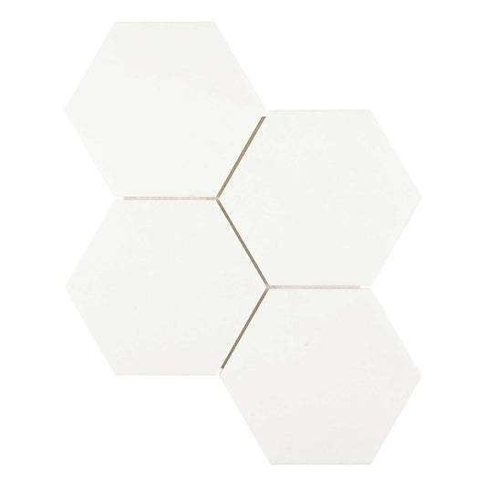 Thassos White Marble 6’’ X 6’’ Hexagon Mosaic Polished/Honed Backsplash Tile
