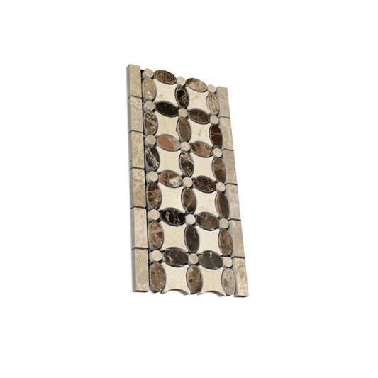 Emperador Dark Marble Border - Florida Flower