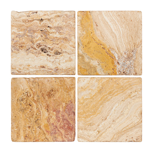 Valencia Travertine 6’’ X 6’’ Tile Tumbled Wall Tile