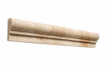 Walnut Travertine 2’’ X 12’’ Single-Step Chair Rail Trim Honed Single-Step Chair Rail