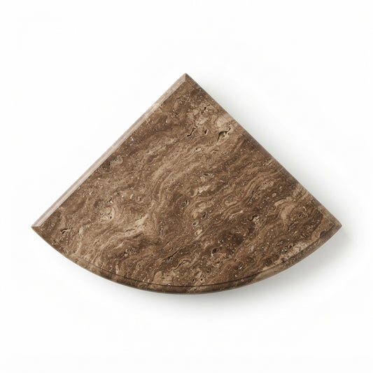Walnut Travertine Shower Corner Shelf