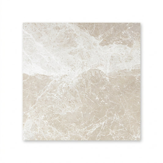 White Pearl (Turkish Botticino) Marble Tile - 18x18