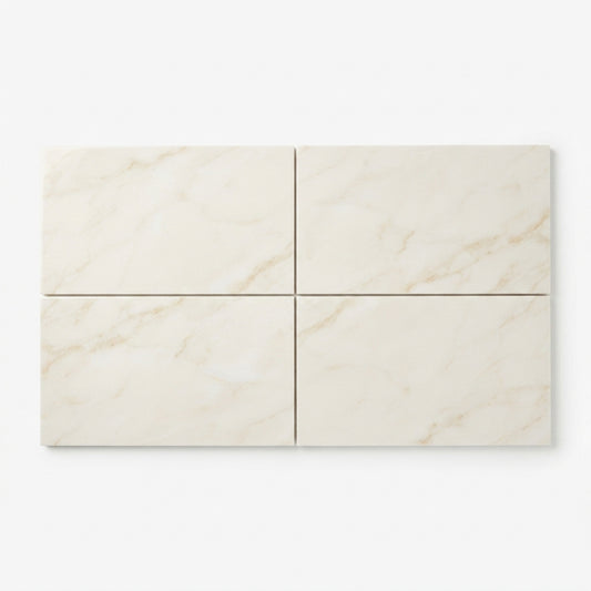 White Pearl (Turkish Botticino) Marble Tile - 6x12