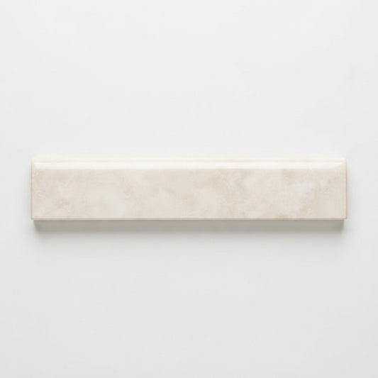 White Pearl (Turkish Botticino) Marble Trim - Bullnose Liner