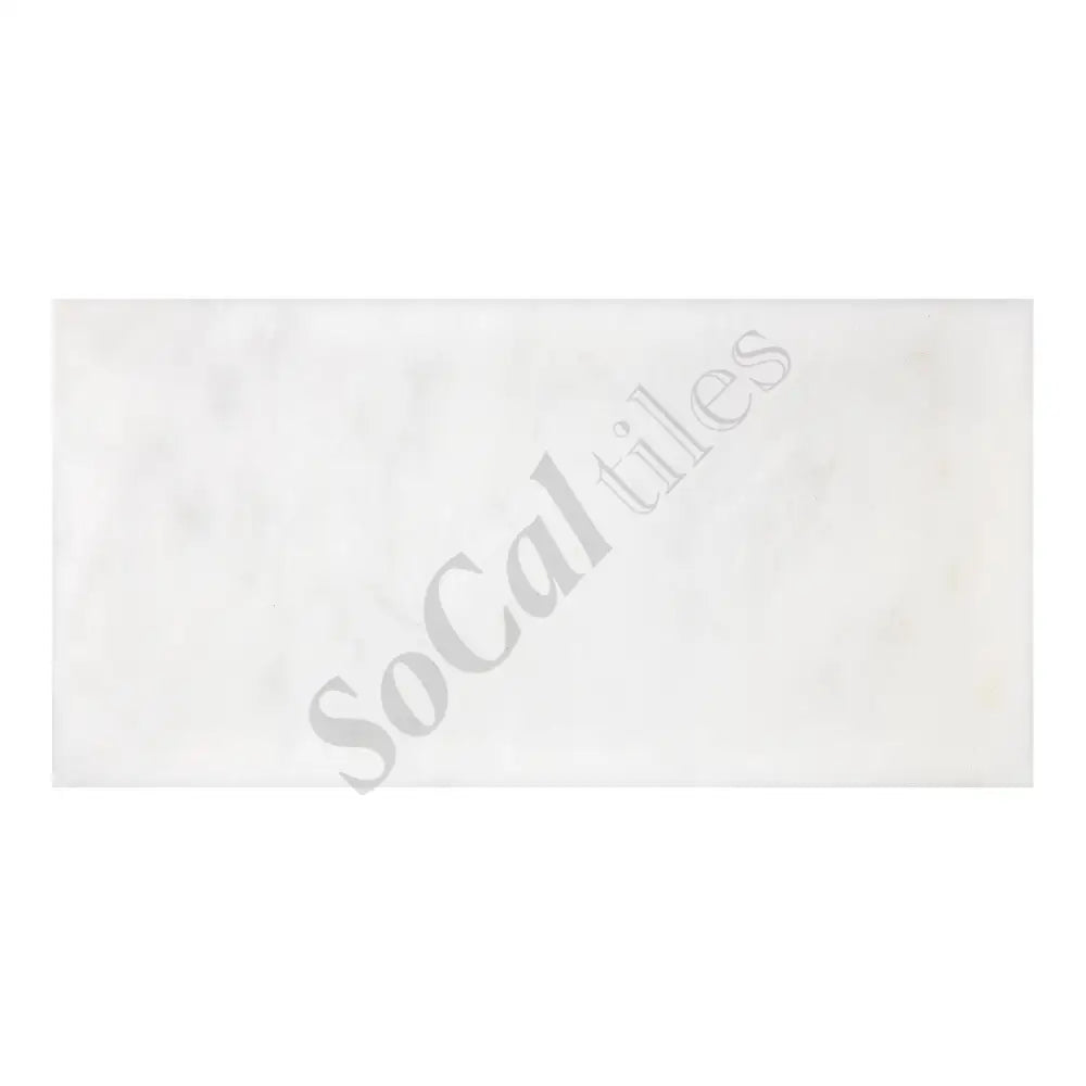 Afyon White Marble 12’’ X 24’’ Tile (Micro-Beveled) Polished Wall Tile