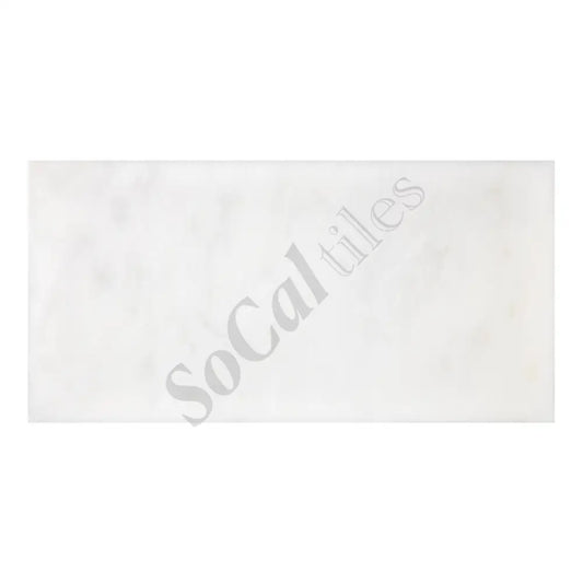 Afyon White Marble 12’’ X 24’’ Tile (Micro-Beveled) Polished Wall Tile
