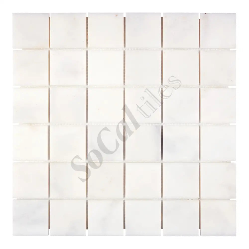 Afyon White Marble 2’’ X 2’’ Mosaic Polished Backsplash Tile