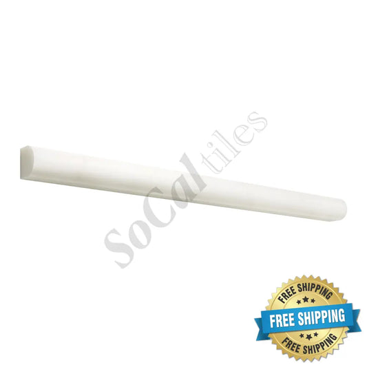 Afyon White Marble 3/4’’ X 12’’ Bullnose Liner Polished Liner