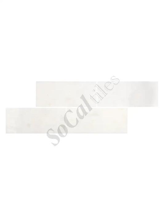 Afyon White Marble 4’’ X 12’’ Tile Polished Wall Tile