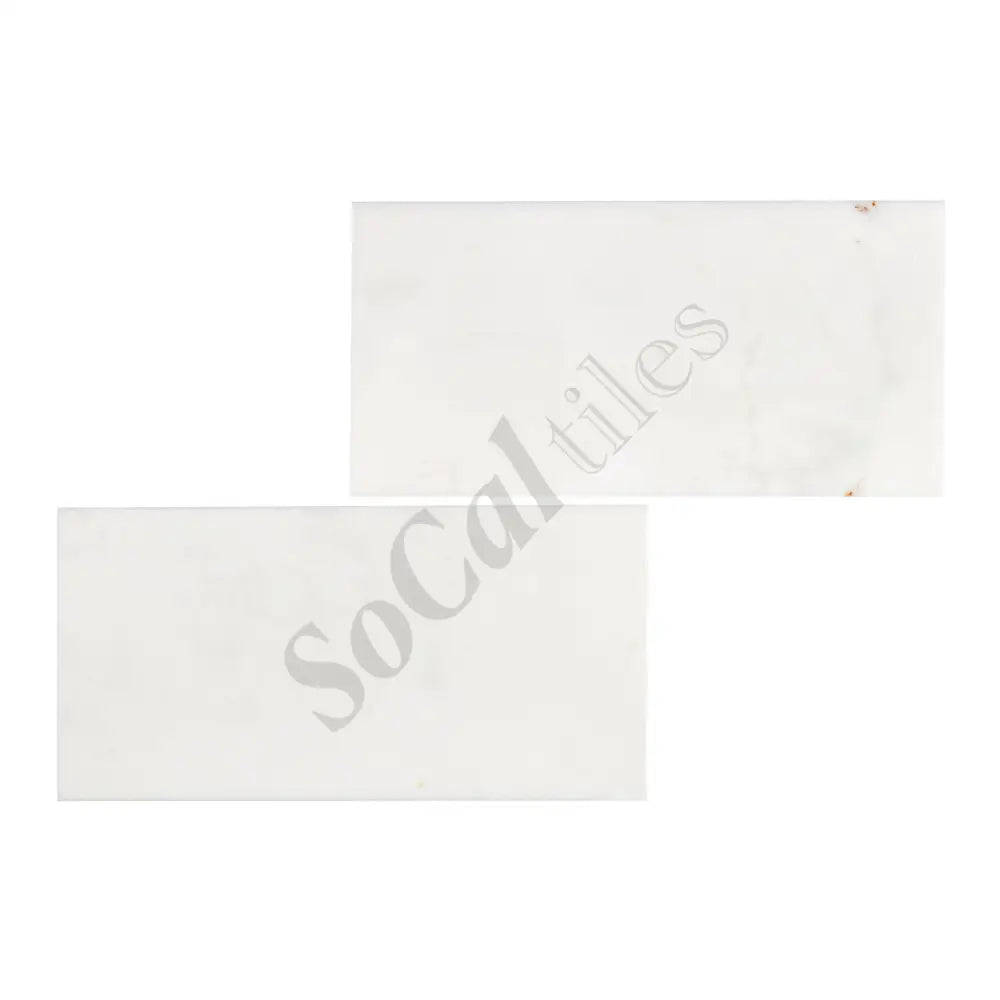 Afyon White Marble 6’’ X 12’’ Tile Polished Wall Tile