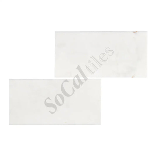 Afyon White Marble 6’’ X 12’’ Tile Polished Wall Tile
