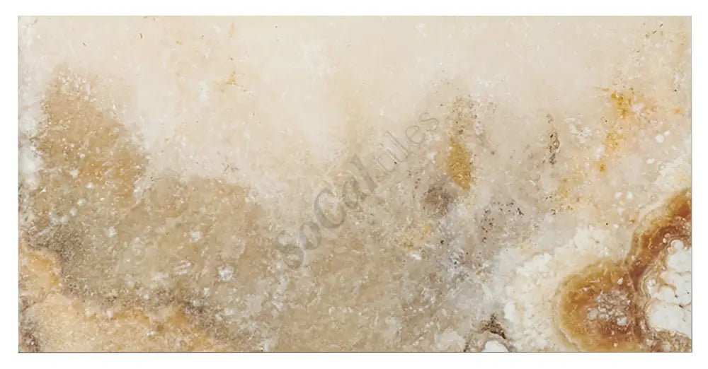 Antico Onyx Travertine 12’’ X 24’’ Tile Filled & Honed/Filled & Polished Filled & Polished / 1 Sheet Wall Tile