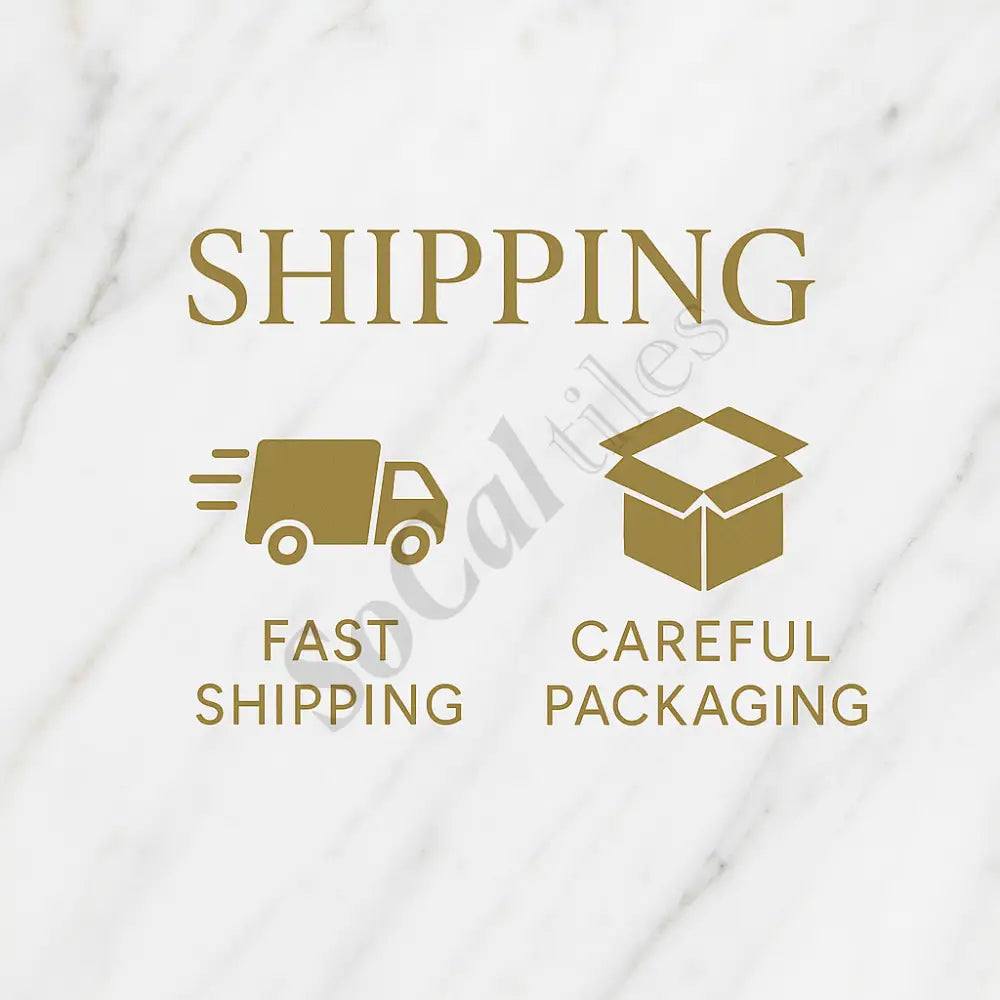 Fast shipping and careful packaging by socaltiles