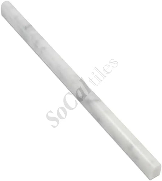 Bianco Carrara White Marble 1/2’’ X 12’’ Pencil Liner Liner