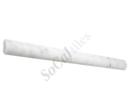 Bianco Carrara White Marble 1’’ X 12’’ Quarter-Round Trim Quarter-Round