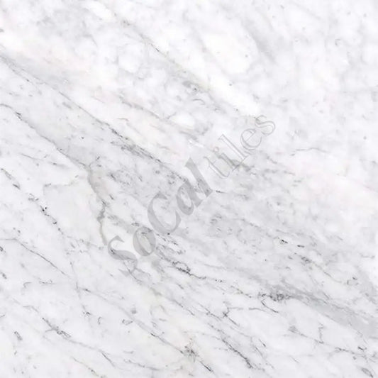 Bianco Carrara White Marble 12’’ X 12’’ Tile Micro-Beveled Wall Tile