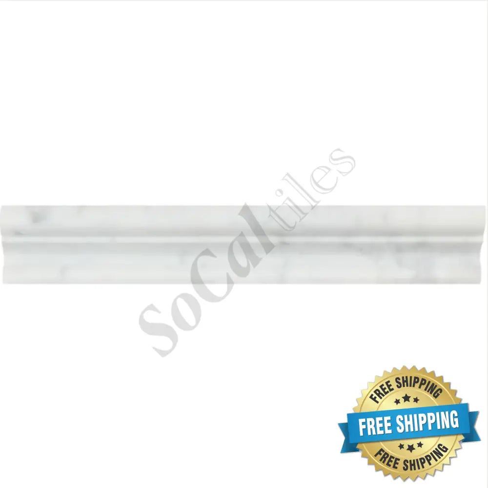 Bianco Carrara White Marble 2’’ X 12’’ Crown Molding Crown