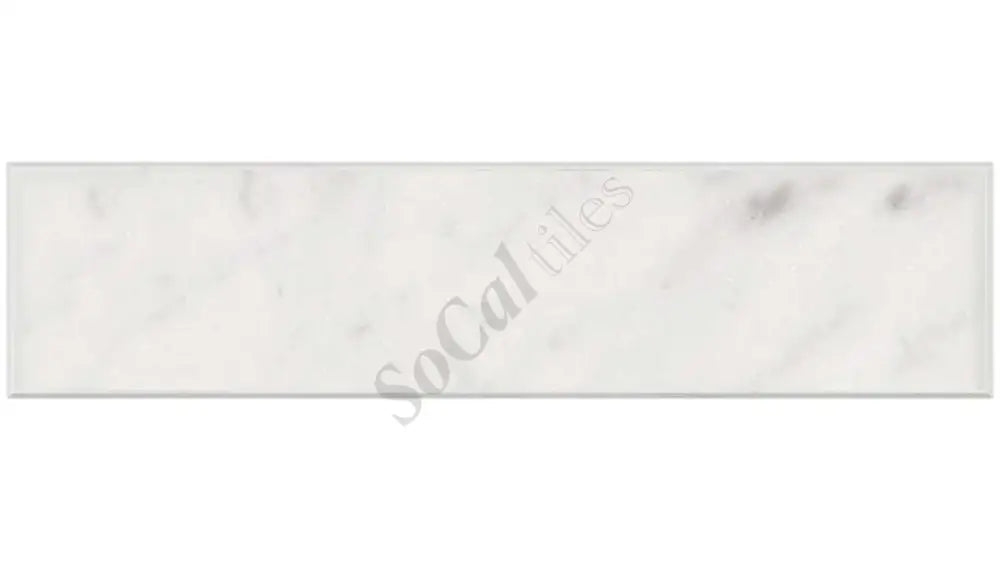 Bianco Carrara White Marble 2’’ X 8’’ Tile Micro-Beveled Wall Tile