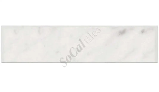 Bianco Carrara White Marble 2’’ X 8’’ Tile Micro-Beveled Wall Tile