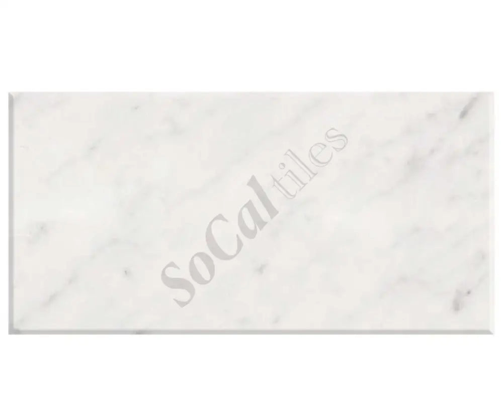 Bianco Carrara White Marble 3’’ X 6’’ Tile Micro-Beveled Wall Tile