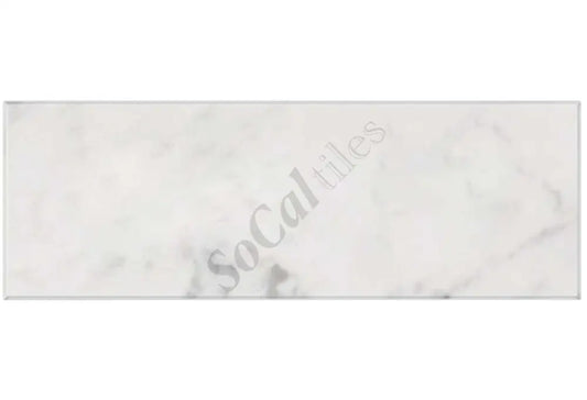 Bianco Carrara White Marble 4’’ X 12’’ Tile Micro-Beveled Wall Tile