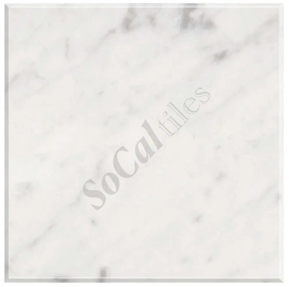 Bianco Carrara White Marble 4’’ X 4’’ Tile Micro-Beveled Wall Tile