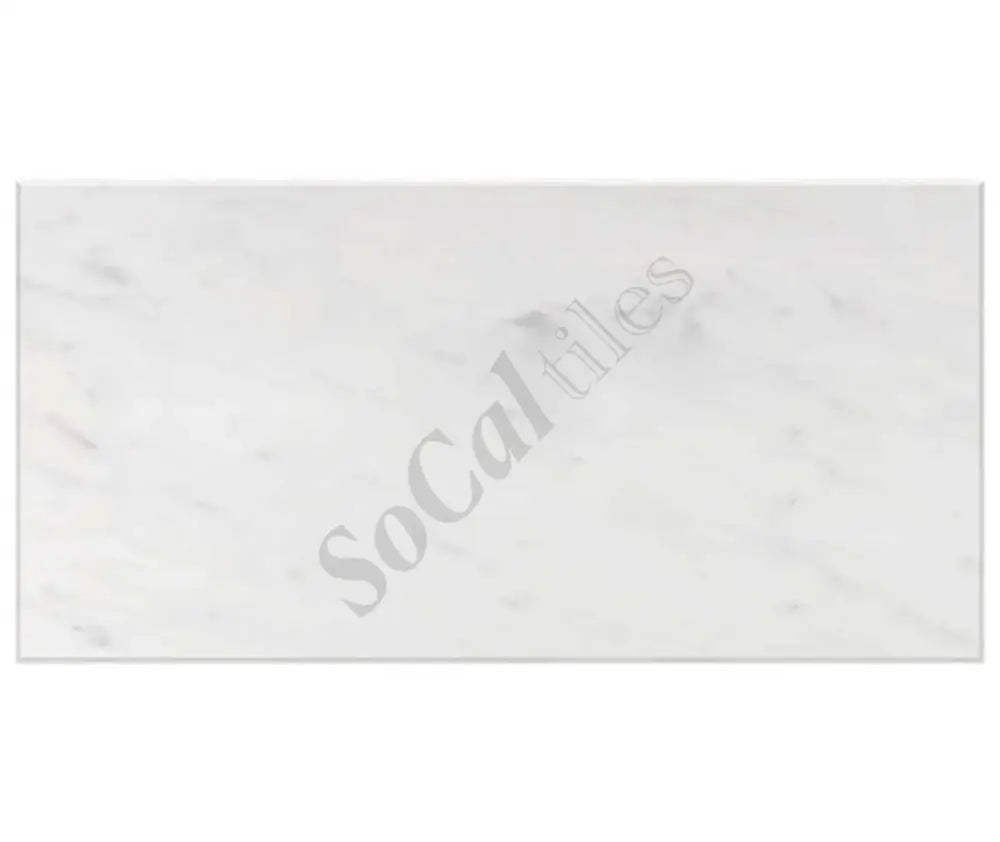 Bianco Carrara White Marble 6’’ X 12’’ Tile Micro-Beveled Wall Tile