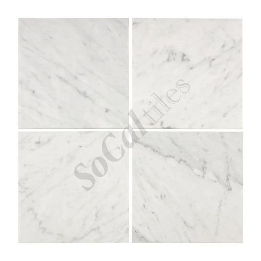 Bianco Carrara White Marble 6’’ X 6’’ Tile Micro-Beveled Wall Tile