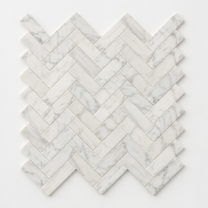 Bianco Congelato Dolomite Mosaic - 1x4 Herringbone