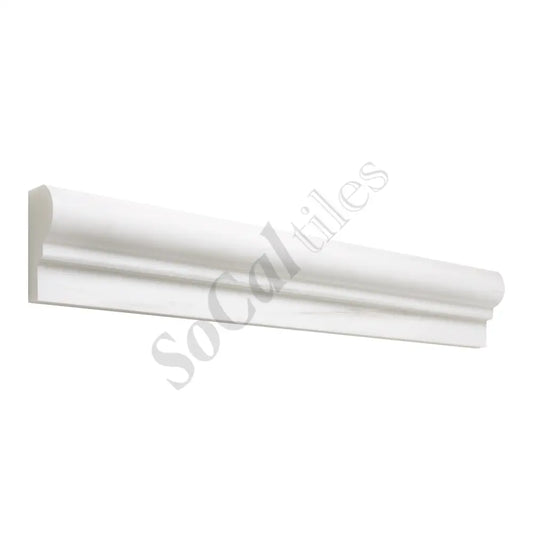 Bianco Dolomite 2’’ X 12’’ Single-Step Chair Rail Trim Polished/Honed Single-Step Chair Rail
