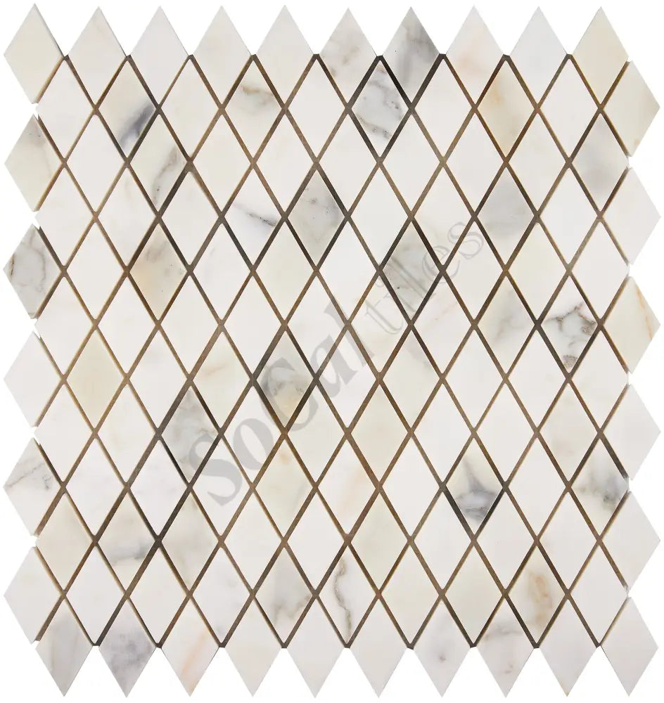 Calacatta Gold Marble 1’’ X 2’’ Diamond Mosaic Wall Tile