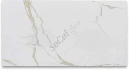 Calacatta Gold Marble 12’’ X 24’’ Tile Micro-Beveled Wall Tile