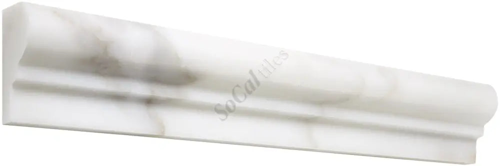 Calacatta Gold Marble 2’’ X 12’’ Single-Step Chair Rail Trim Single-Step Chair Rail