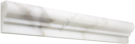 Calacatta Gold Marble 2’’ X 12’’ Single-Step Chair Rail Trim Single-Step Chair Rail