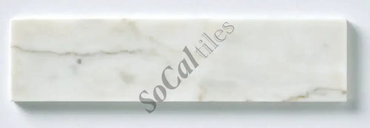 Calacatta Gold Marble 2’’ X 8’’ Tile Micro-Beveled Wall Tile