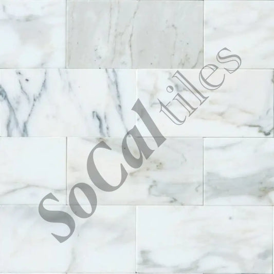 Calacatta Gold Marble 3’’ X 6’’ Tile Micro-Beveled Wall Tile