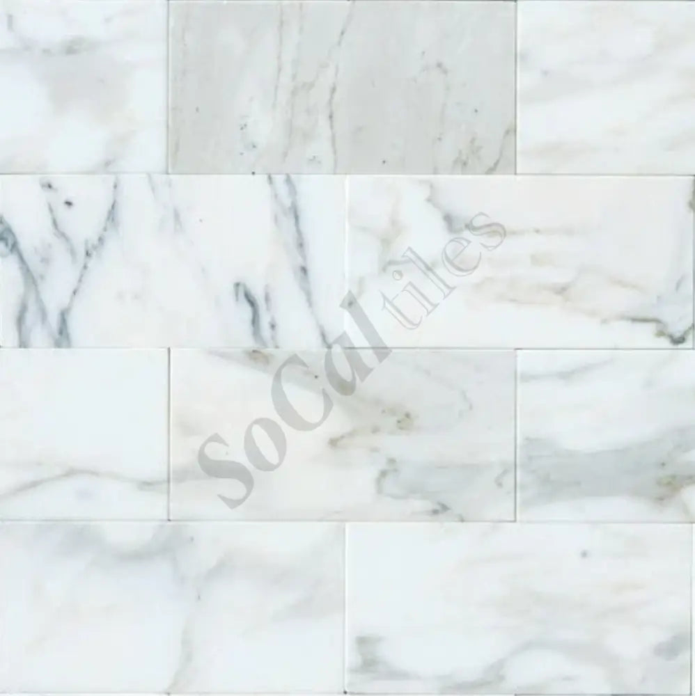 Calacatta Gold Marble 3’’ X 6’’ Tile Micro-Beveled Wall Tile