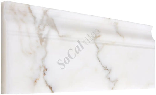 Calacatta Gold Marble 4-3/4’’ X 12’’ Baseboard Trim Baseboard