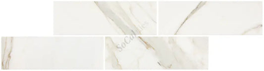 Calacatta Gold Marble 4’’ X 12’’ Tile Micro-Beveled Wall Tile