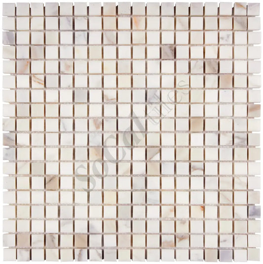 Calacatta Gold Marble 5/8’’ X 5/8’’ Mosaic Wall Tile