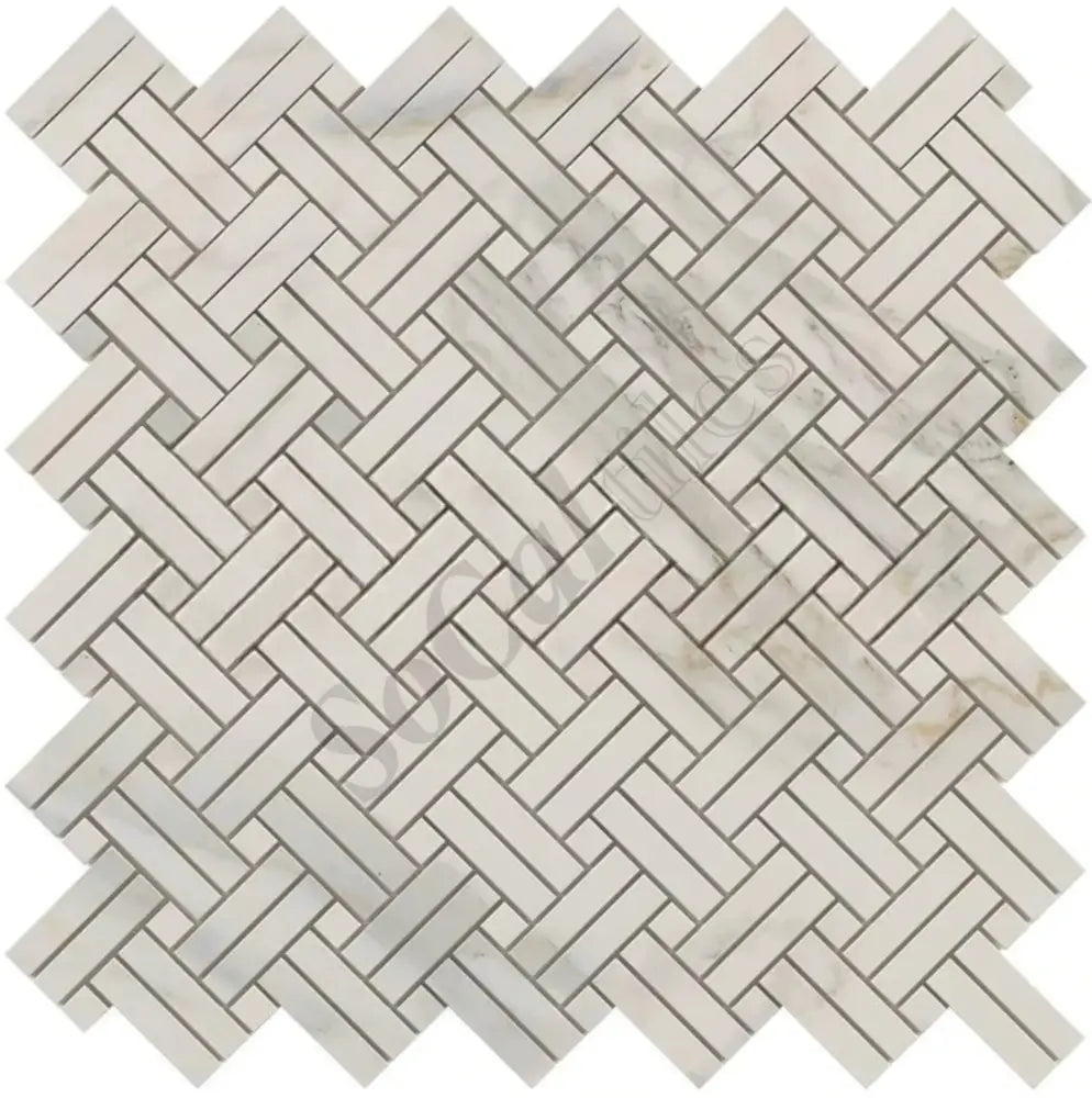 Calacatta Gold Marble Stanza Mosaic Wall Tile